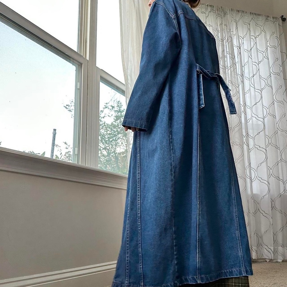 VTG denim trench coat - Picture 4 of 6